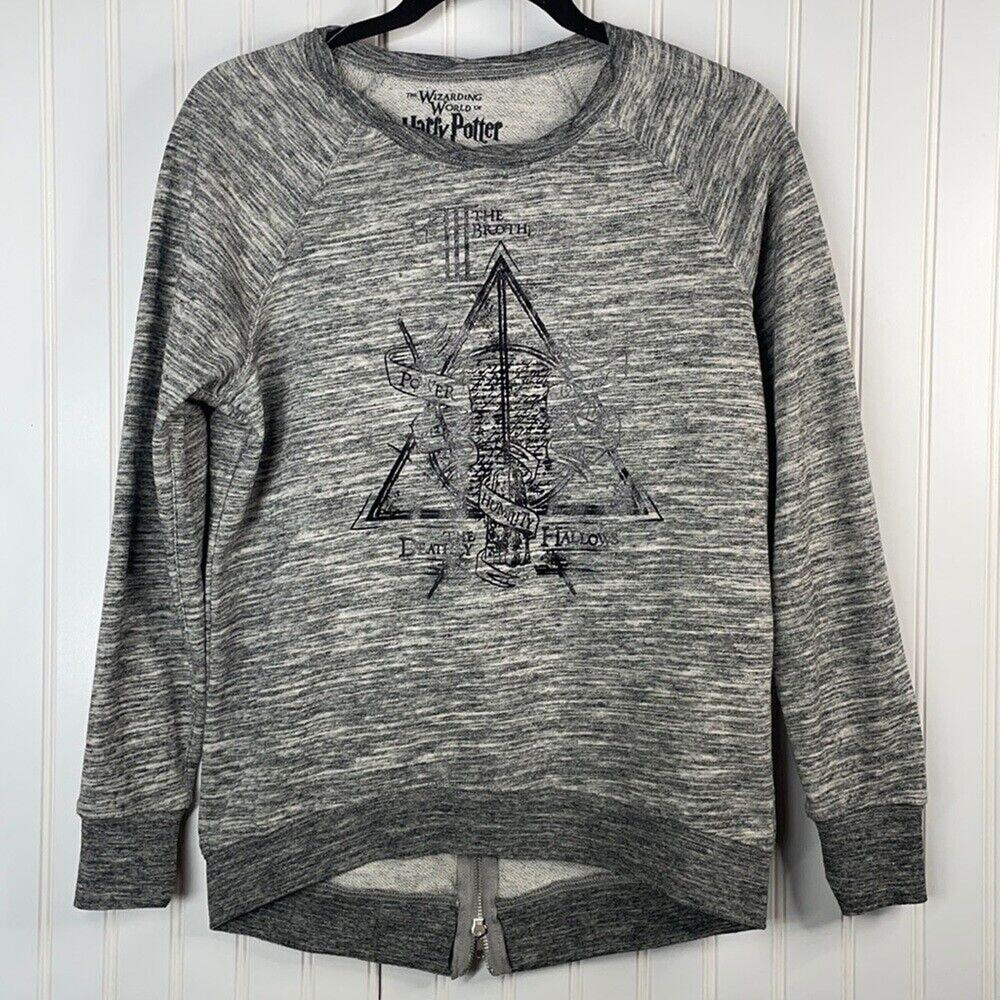 Harry Potter Women’s Size XS Gray Crew Neck Long Sleeve Sweatshirt
